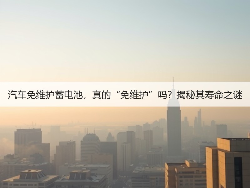 汽车免维护蓄电池，真的“免维护”吗？揭秘
