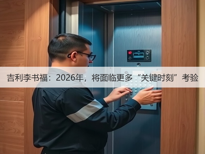 吉利李书福：2026年，将面临更多“关键