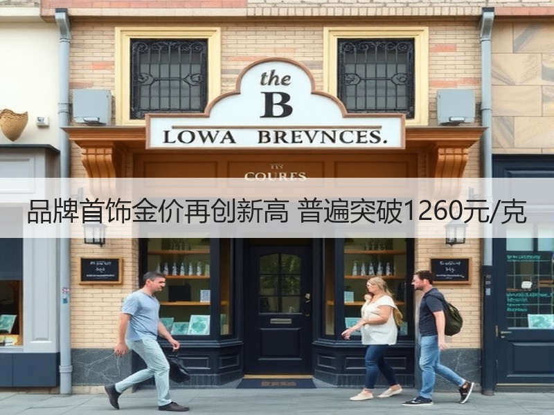 品牌首饰金价再创新高 普遍突破1260元