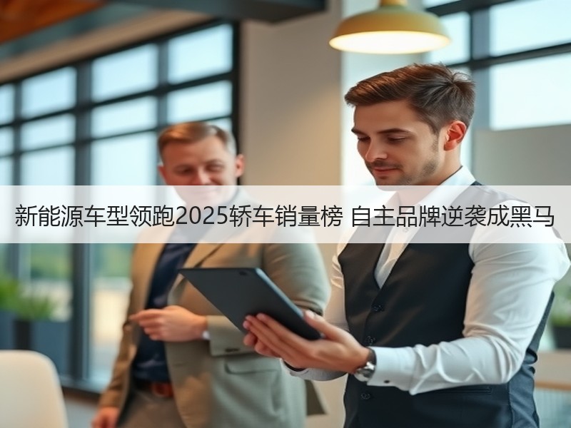 新能源车型领跑2025轿车销量榜 自主品
