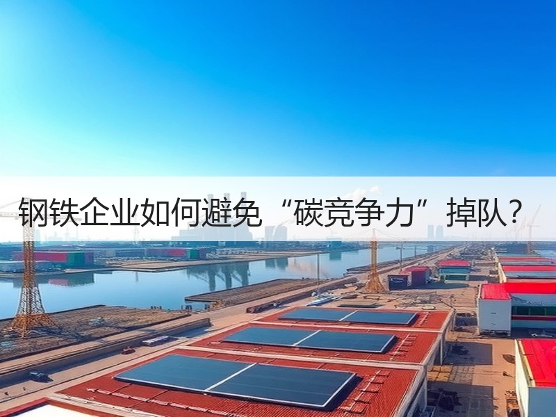 钢铁企业如何避免“碳竞争力”掉队？