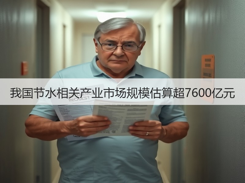 我国节水相关产业市场规模估算超7600亿