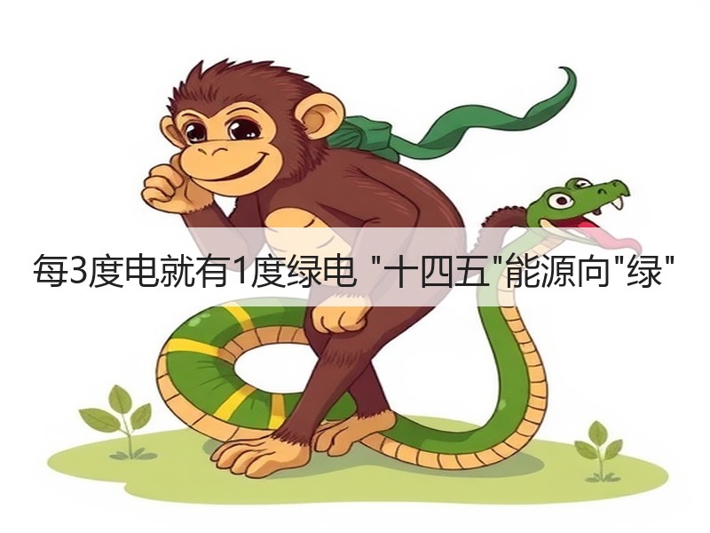 每3度电就有1度绿电 
