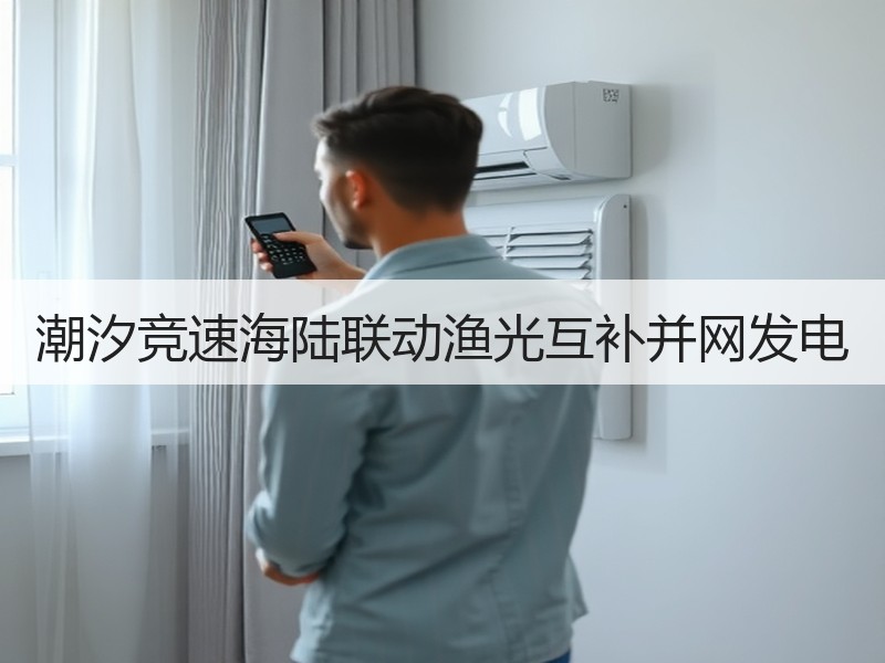潮汐竞速海陆联动渔光互补并网发电