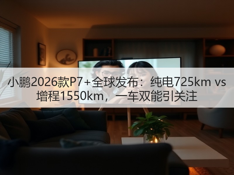 小鹏2026款P7+全球发布：纯电725