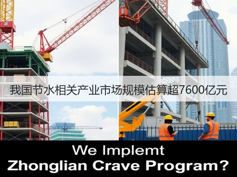 我国节水相关产业市场规模估算超7600亿