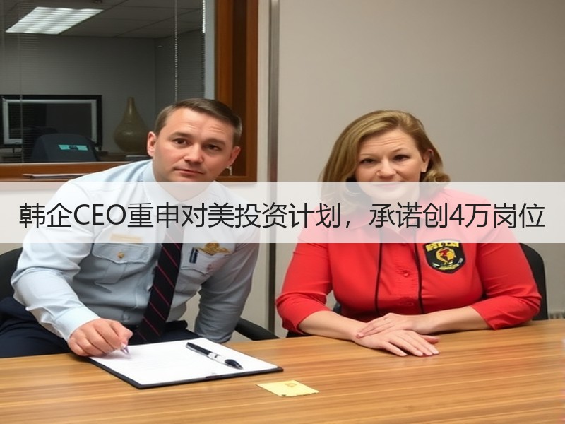 韩企CEO重申对美投资计划，承诺创4万岗