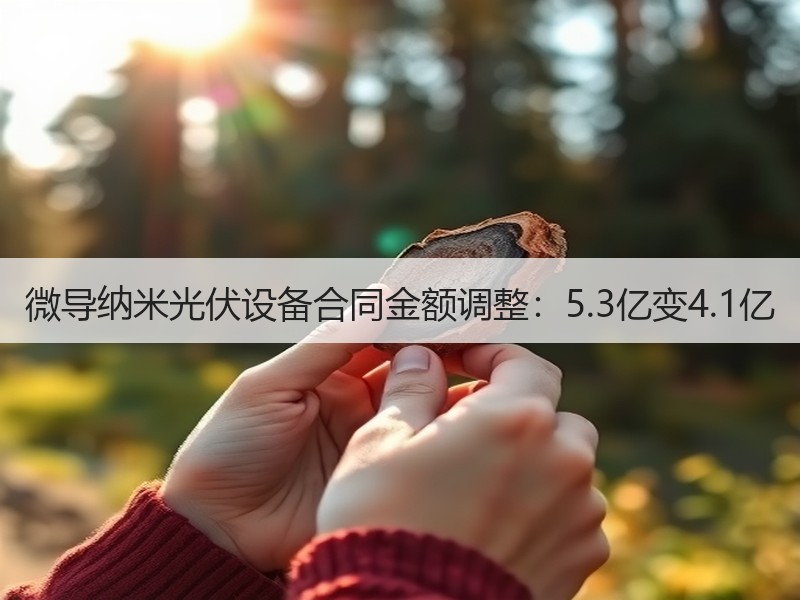 微导纳米光伏设备合同金额调整：5.3亿变