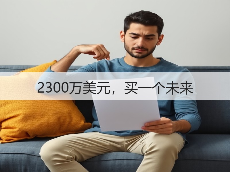 2300万美元，买一个未来