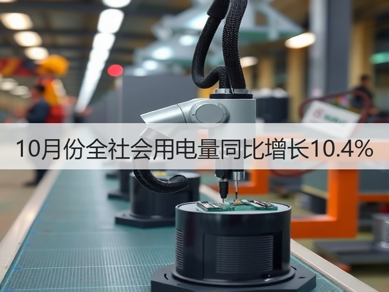 10月份全社会用电量同比增长10.4%