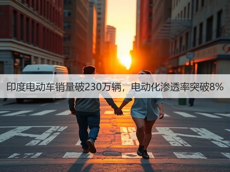 印度电动车销量破230万辆，电动化渗透率