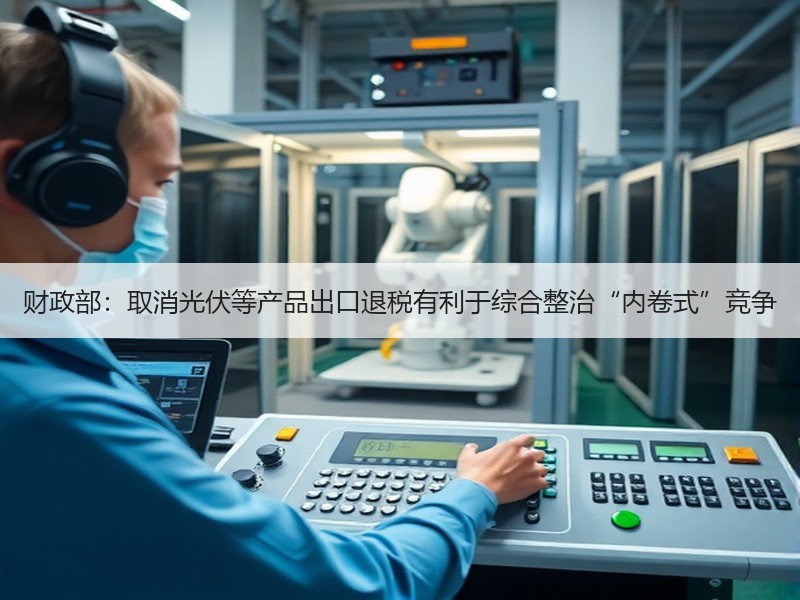 财政部：取消光伏等产品出口退税有利于综合