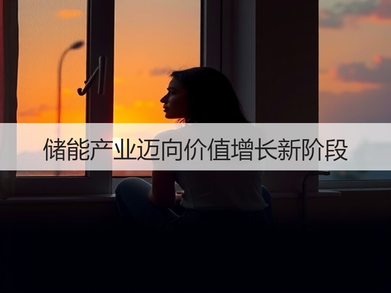 储能产业迈向价值增长新阶段