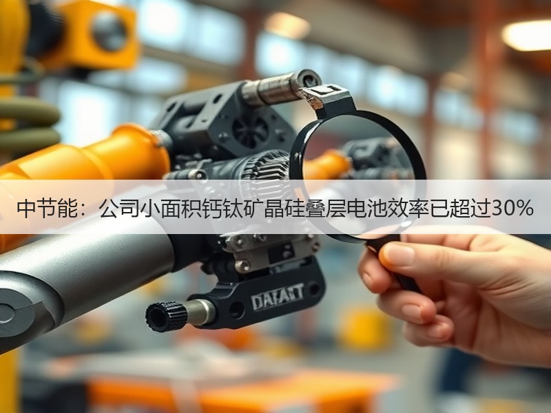 中节能：公司小面积钙钛矿晶硅叠层电池效率